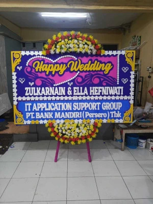 Papan Bunga di Akad Nikah Jakarta